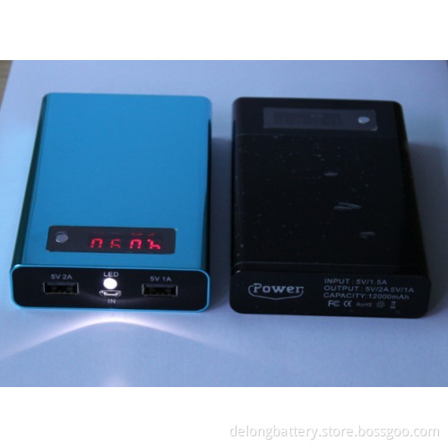 DEL-0176 high capacity dual usb power bank 8800mah